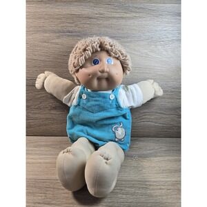 1985 Cabbage Patch Kids Boy Doll Blue Eyes Blue Elephant Jumpsuit & T-shirt